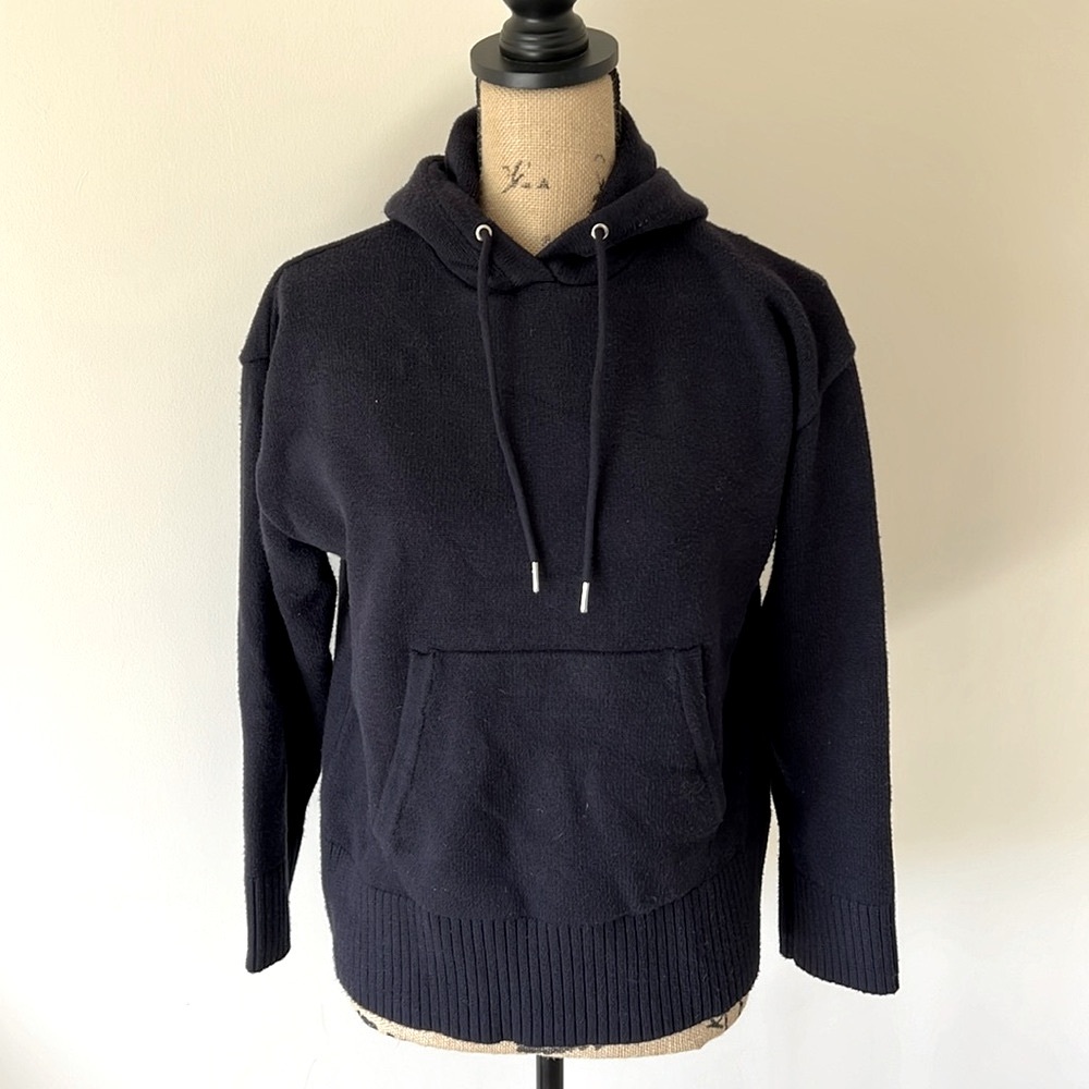 Zara sweater hoodie in dark navy
